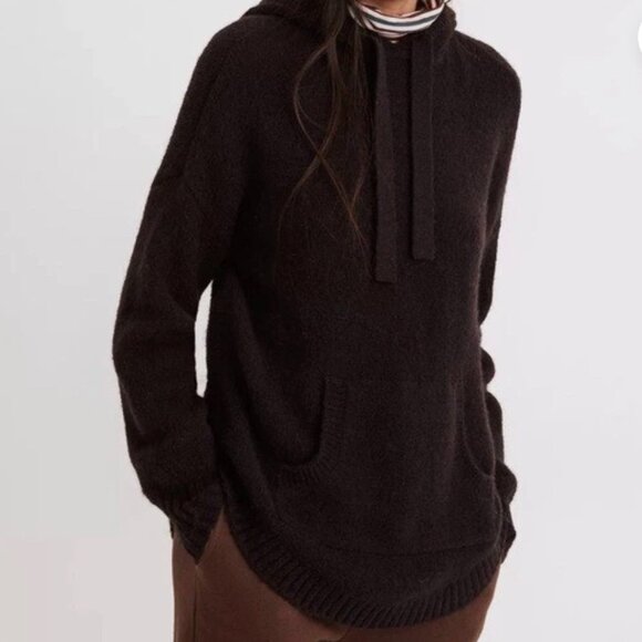 Madewell Oversized Hoodie Sweater in Heather Raisin. Size Medium. Like New. - Picture 2 of 7
